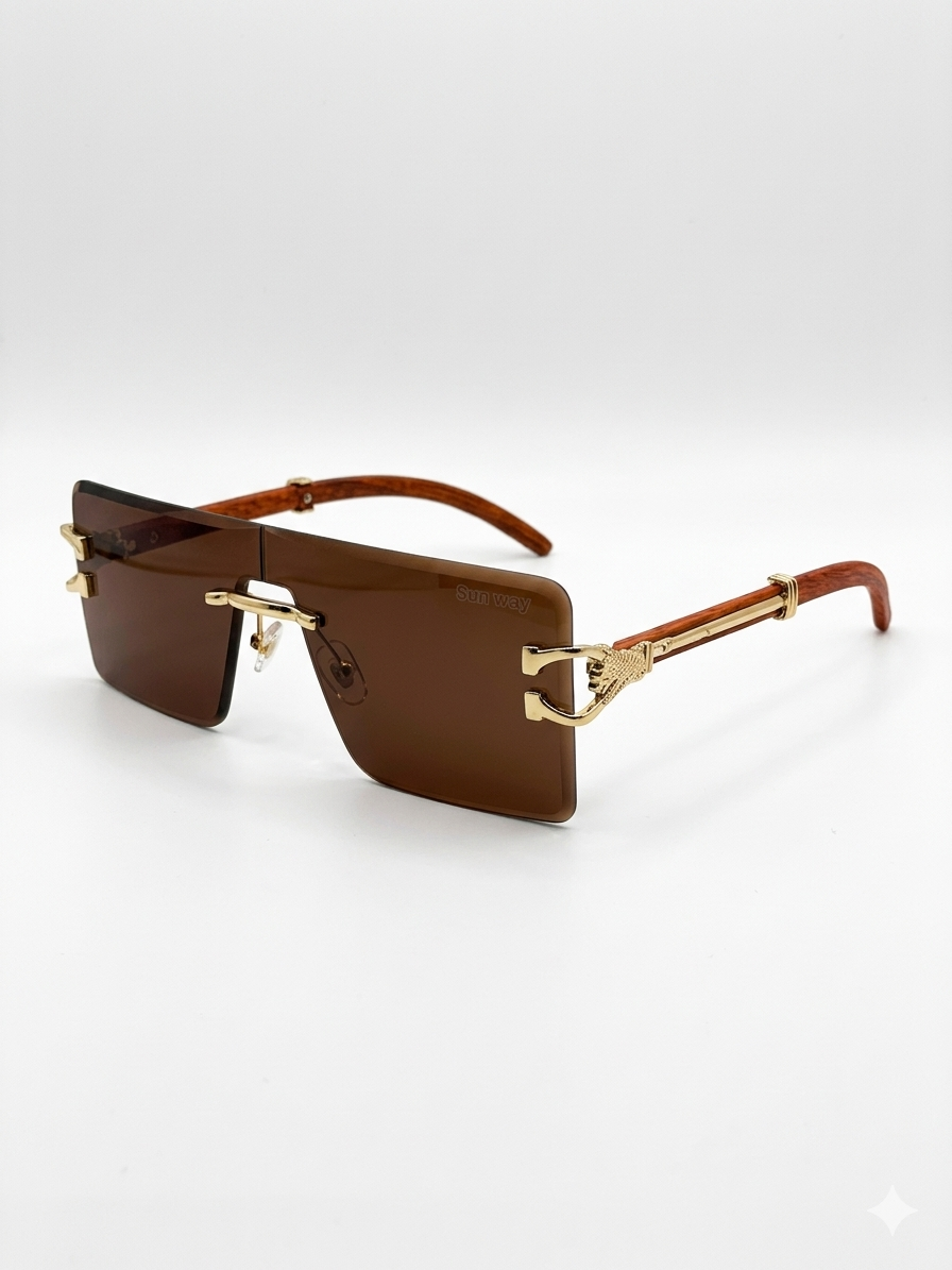 TimberLux Rimless Gradient Sunglasses