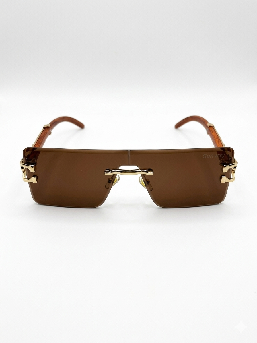TimberLux Rimless Gradient Sunglasses
