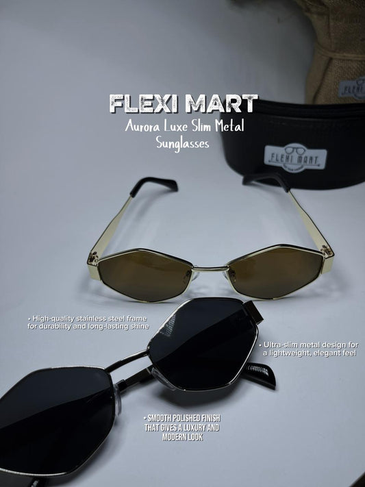 Aurora Luxe Slim Metal Sunglasses