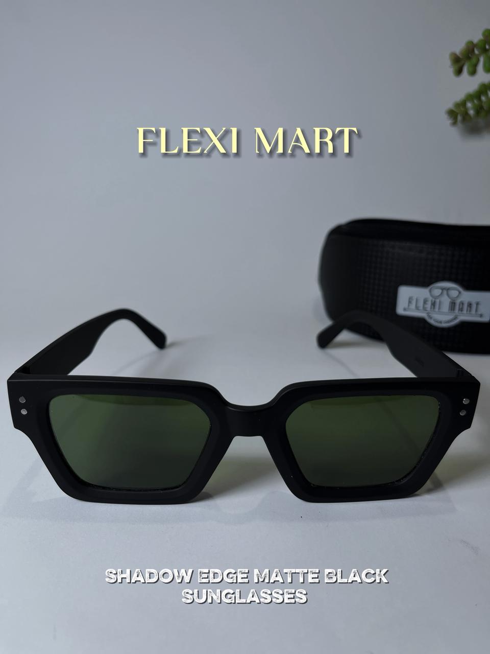 Shadow Edge Matte-Black Sunglasses