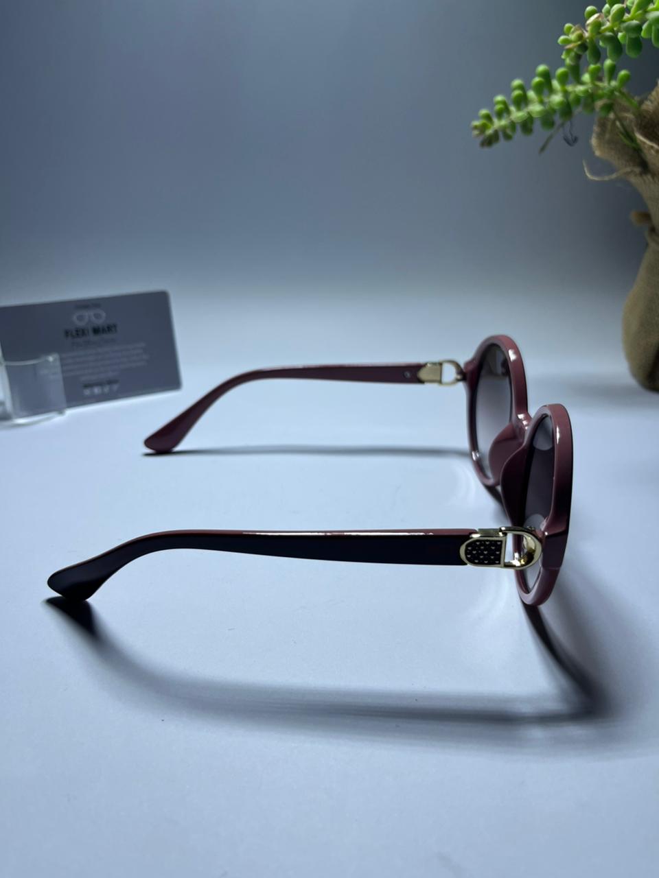Velvet-Rose Luxe Round Sunglasses