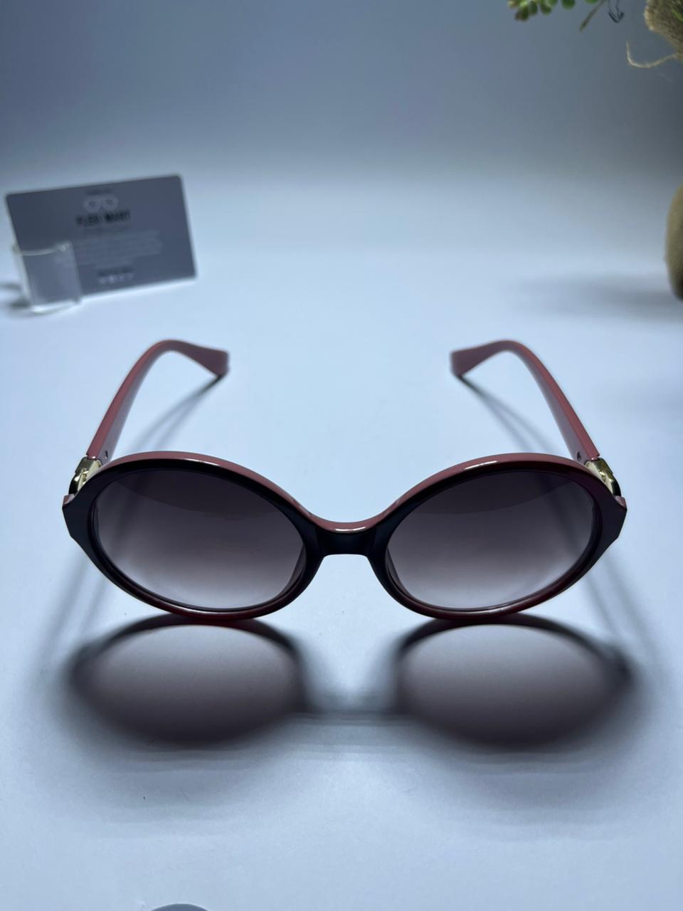Velvet-Rose Luxe Round Sunglasses